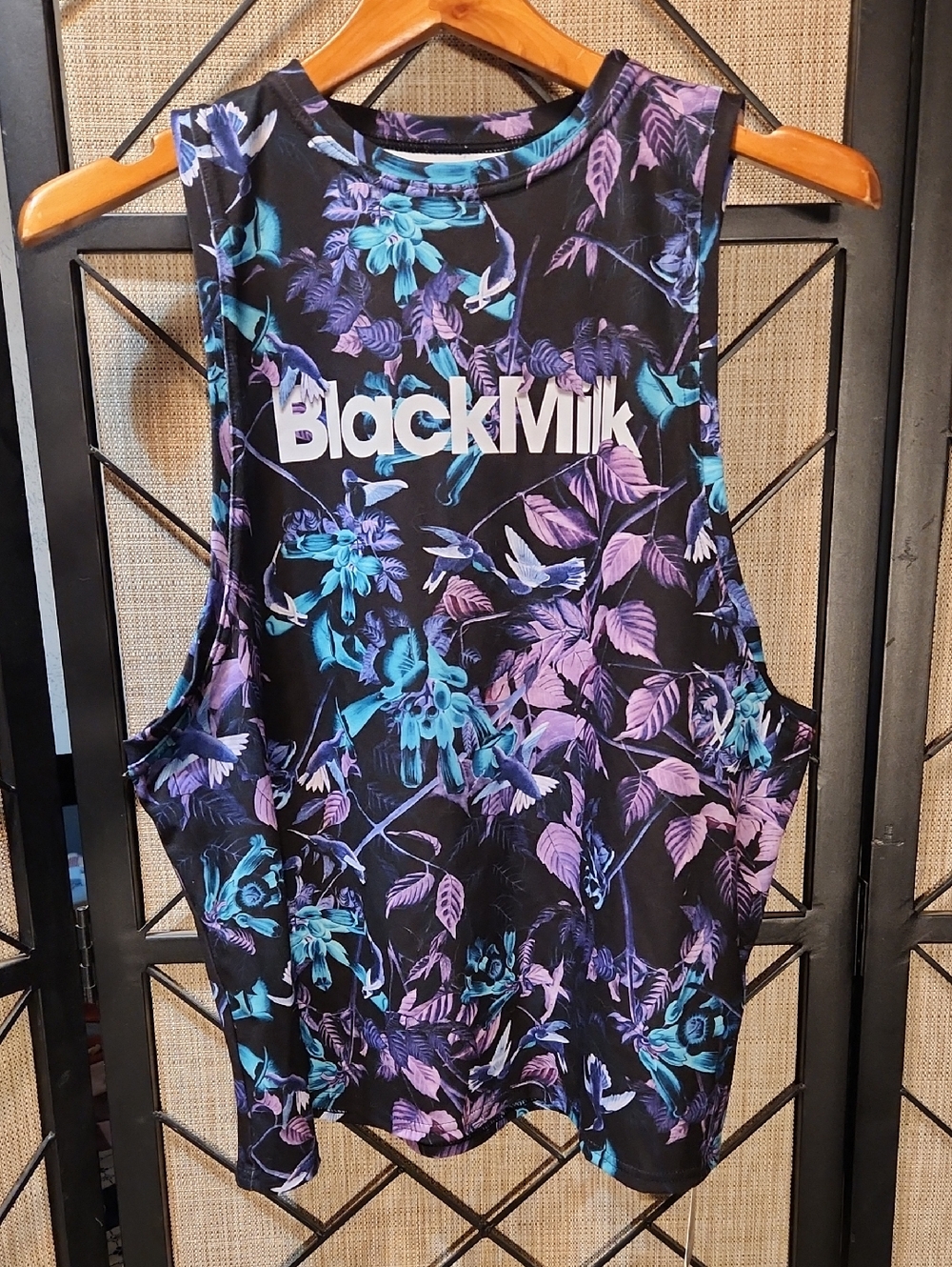 NWT BlackMilk Midnight Hummingbird Muscle Top